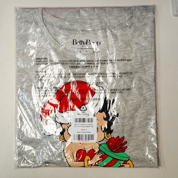 ❤️NWT VINTAGE TORRID TEE - BETTY BOOP  SANTA BABY - CHRISTMAS HOLIDAY PLUS SIZE - Picture 9 of 11